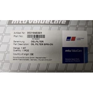 Mtu Oil Filter Spin On